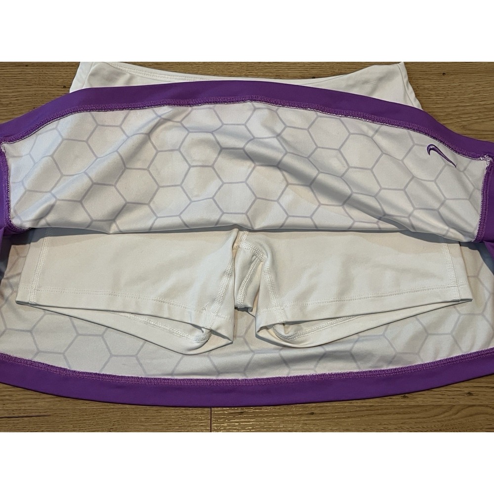 Nike Dri-Fit Athletic Tennis Skort Size Medium Purple White Pickleball Golf - Picture 5 of 8